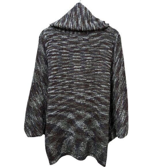 CHLOE K. Poncho Sweater Size XL Gray Knit Cowl Neck Womens Top - Picture 5 of 7